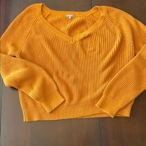 Mustard color sweater!